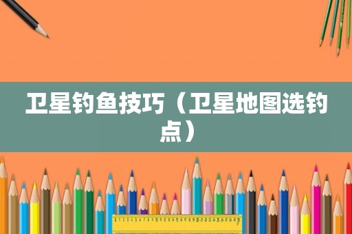 卫星钓鱼技巧（卫星地图选钓点）  第1张