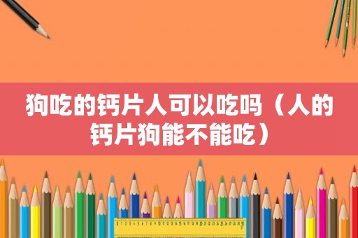 狗吃的钙片人可以吃吗（人的钙片狗能不能吃）