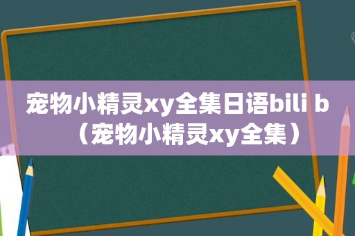 宠物小精灵xy全集日语bili b（宠物小精灵xy全集）