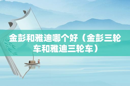 金彭和雅迪哪个好（金彭三轮车和雅迪三轮车）