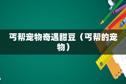 丐帮宠物奇遇甜豆（丐帮的宠物）