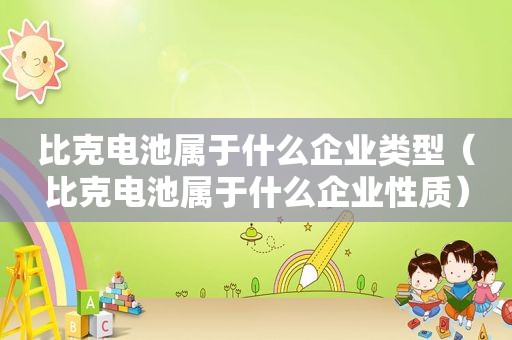 比克电池属于什么企业类型（比克电池属于什么企业性质）