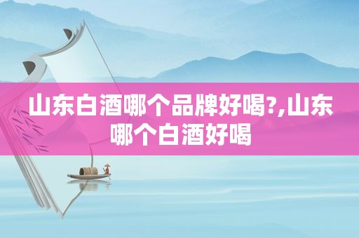 山东白酒哪个品牌好喝?,山东哪个白酒好喝