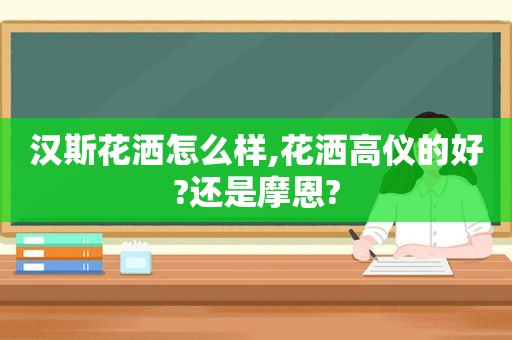 汉斯花洒怎么样,花洒高仪的好?还是摩恩?