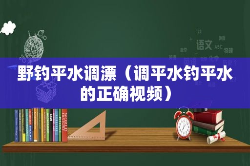 野钓平水调漂（调平水钓平水的正确视频）
