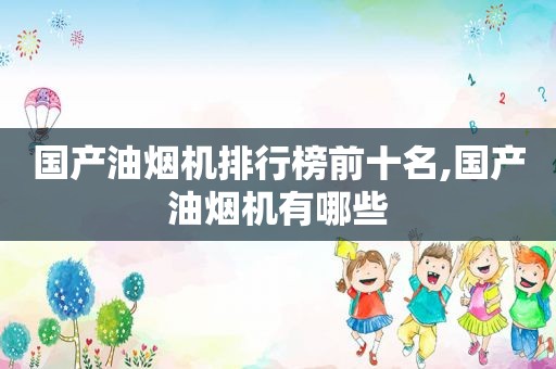 国产油烟机排行榜前十名,国产油烟机有哪些