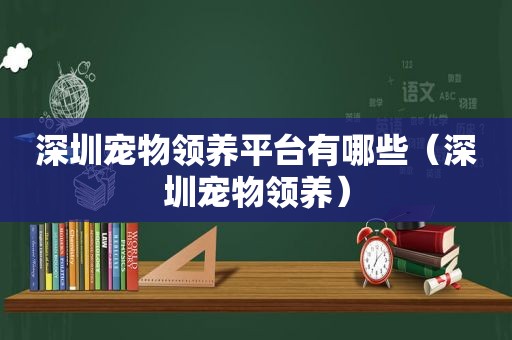 深圳宠物领养平台有哪些（深圳宠物领养）
