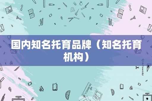 国内知名托育品牌（知名托育机构）