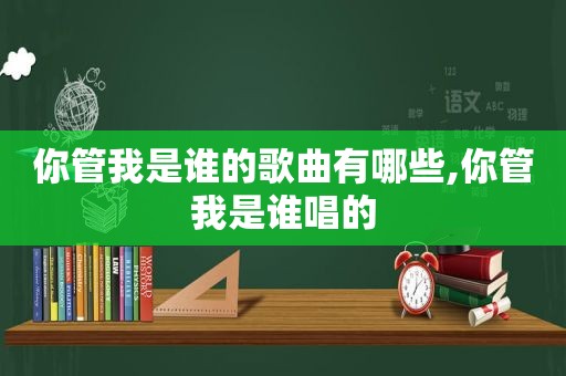 你管我是谁的歌曲有哪些,你管我是谁唱的
