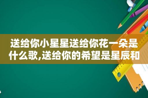送给你小星星送给你花一朵是什么歌,送给你的希望是星辰和大海