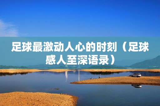 足球最激动人心的时刻（足球感人至深语录）