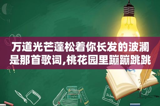万道光芒蓬松着你长发的波澜是那首歌词,桃花园里蹦蹦跳跳那首歌词