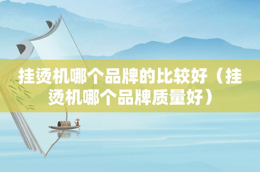 挂烫机哪个品牌的比较好（挂烫机哪个品牌质量好）
