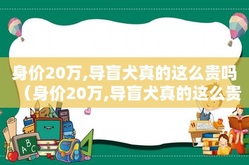 身价20万,导盲犬真的这么贵吗（身价20万,导盲犬真的这么贵嘛）