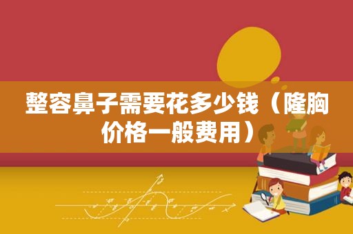 整容鼻子需要花多少钱（隆胸价格一般费用）