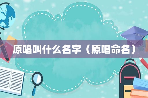 原唱叫什么名字（原唱命名）