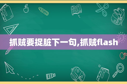 抓贼要捉脏下一句,抓贼flash