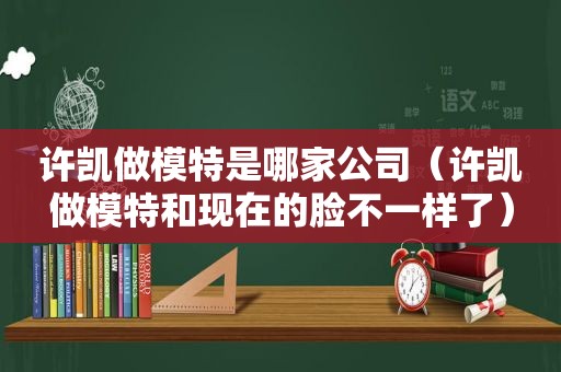许凯做模特是哪家公司（许凯做模特和现在的脸不一样了）