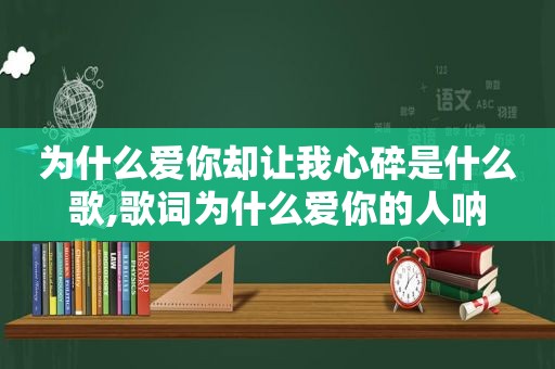 为什么爱你却让我心碎是什么歌,歌词为什么爱你的人呐