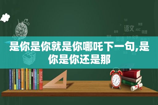 是你是你就是你哪吒下一句,是你是你还是那