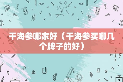 干海参哪家好（干海参买哪几个牌子的好）