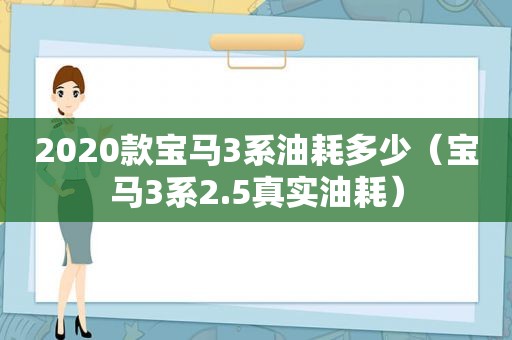2020款宝马3系油耗多少（宝马3系2.5真实油耗）