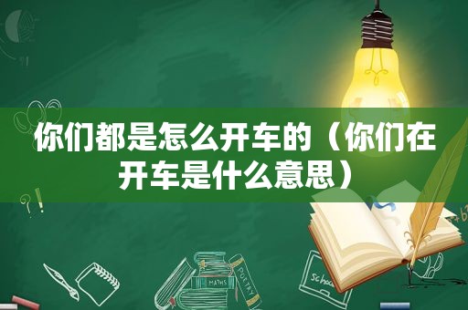 你们都是怎么开车的（你们在开车是什么意思）