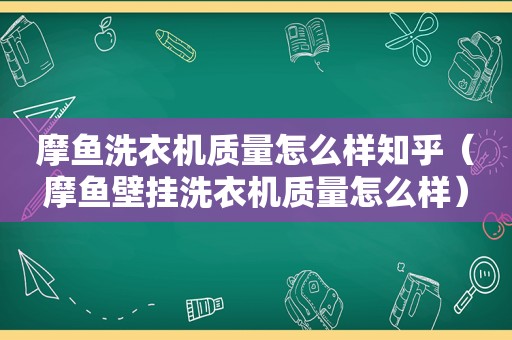 摩鱼洗衣机质量怎么样知乎（摩鱼壁挂洗衣机质量怎么样）