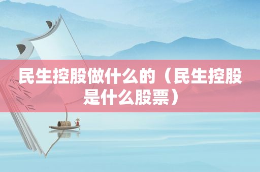 民生控股做什么的（民生控股是什么股票）