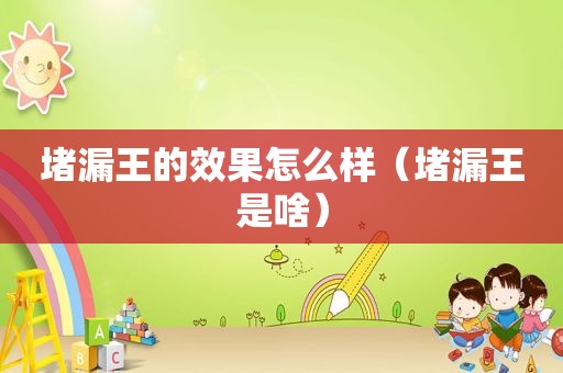 堵漏王的效果怎么样（堵漏王是啥）