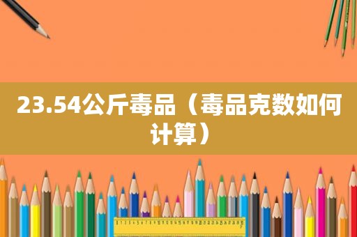 23.54公斤 *** （ *** 克数如何计算）