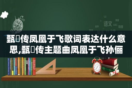 甄嬛传凤凰于飞歌词表达什么意思,甄嬛传主题曲凤凰于飞孙俪