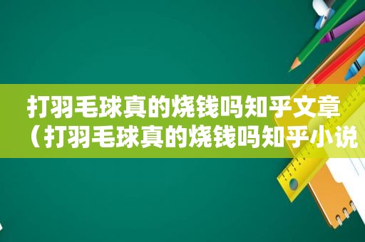 打羽毛球真的烧钱吗知乎文章（打羽毛球真的烧钱吗知乎小说）