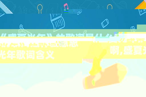 《盛夏光年》的歌词是什么意思啊,盛夏光年歌词含义