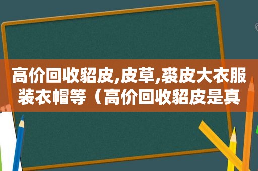 高价回收貂皮,皮草,裘皮大衣服装衣帽等（高价回收貂皮是真的吗）