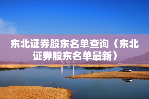 东北证券股东名单查询（东北证券股东名单最新）