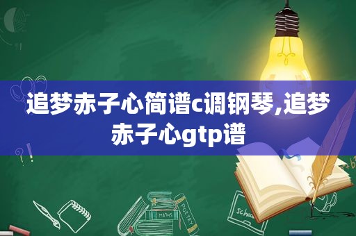 追梦赤子心简谱c调钢琴,追梦赤子心gtp谱