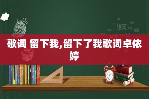 歌词 留下我,留下了我歌词卓依婷