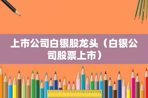 上市公司白银股龙头（白银公司股票上市）