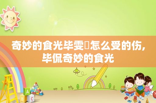 奇妙的食光毕雯珺怎么受的伤,毕侃奇妙的食光