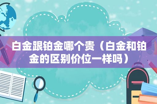 白金跟铂金哪个贵（白金和铂金的区别价位一样吗）