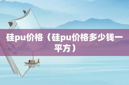 硅pu价格（硅pu价格多少钱一平方）