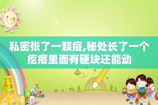 私密张了一颗痘,秘处长了一个疙瘩里面有硬块还能动