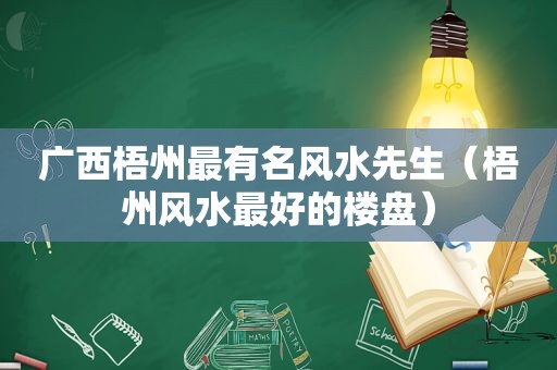 广西梧州最有名风水先生（梧州风水最好的楼盘）