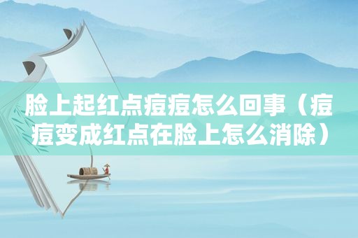 脸上起红点痘痘怎么回事（痘痘变成红点在脸上怎么消除）