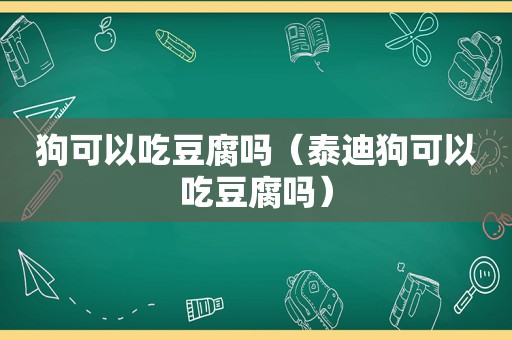 狗可以吃豆腐吗（泰迪狗可以吃豆腐吗）