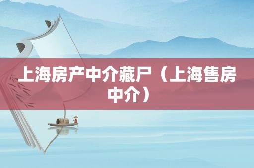 上海房产中介藏尸（上海售房中介）