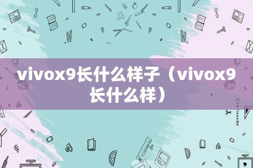 vivox9长什么样子（vivox9长什么样）