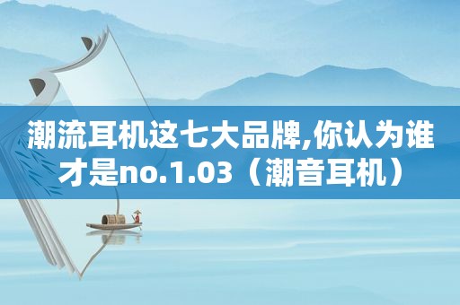 潮流耳机这七大品牌,你认为谁才是no.1.03（潮音耳机）