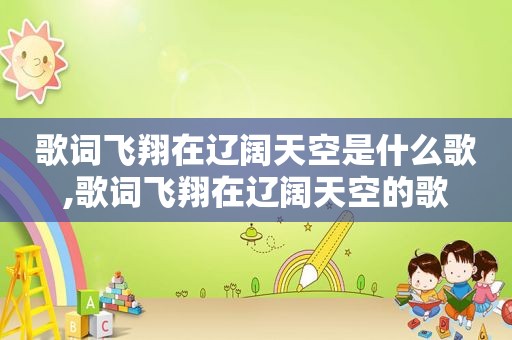 歌词飞翔在辽阔天空是什么歌,歌词飞翔在辽阔天空的歌